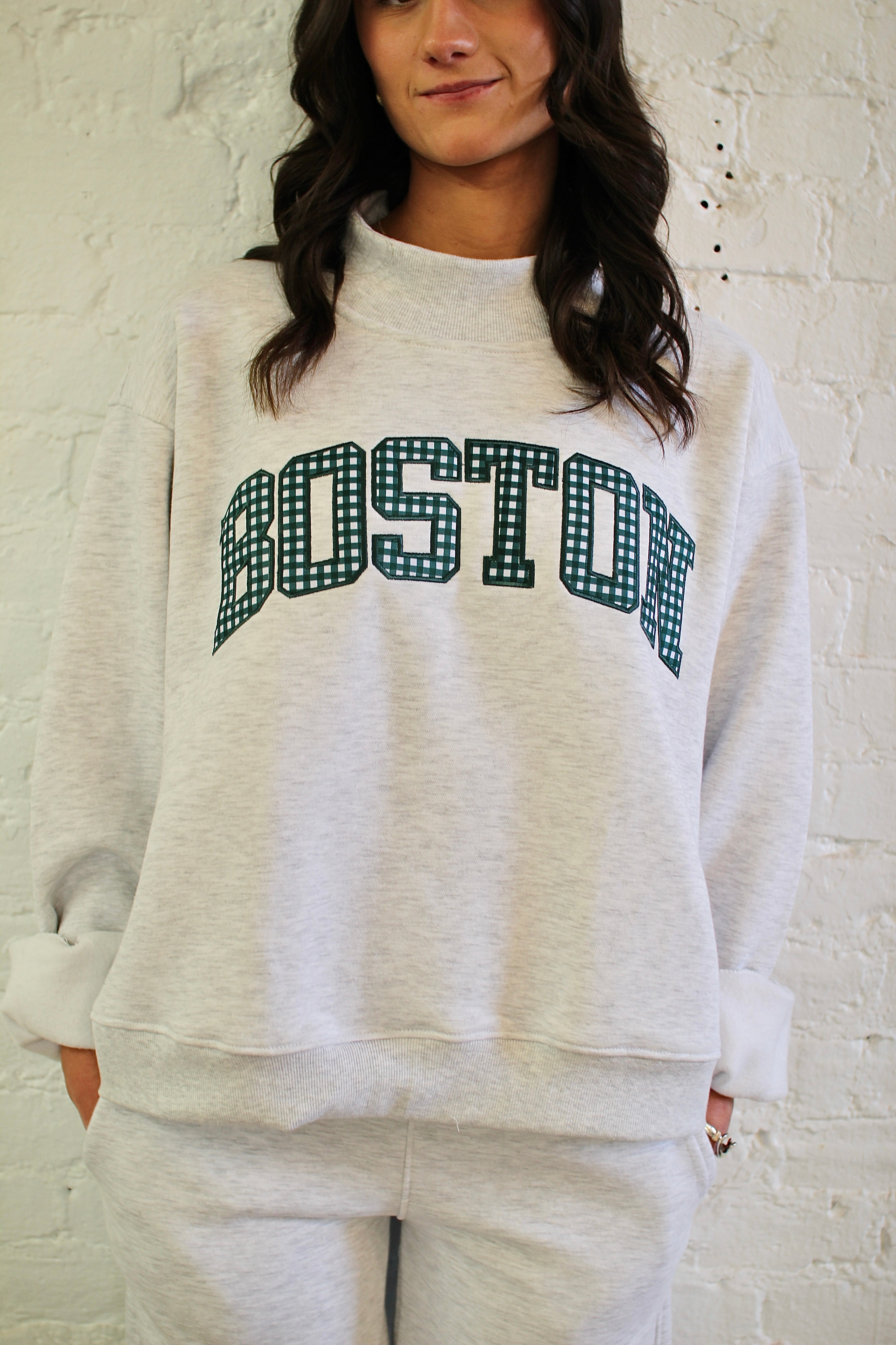 Boston Mockneck- Lucky Grey – Vanilla Waves Lifestyle Store
