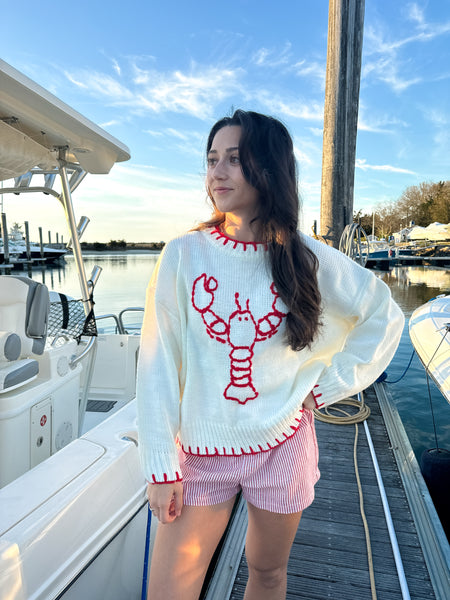 トップス DICH HENDERSON LOBSTER SHEER CAMI Lobster Sweater – Vanilla Waves Lifestyle Store