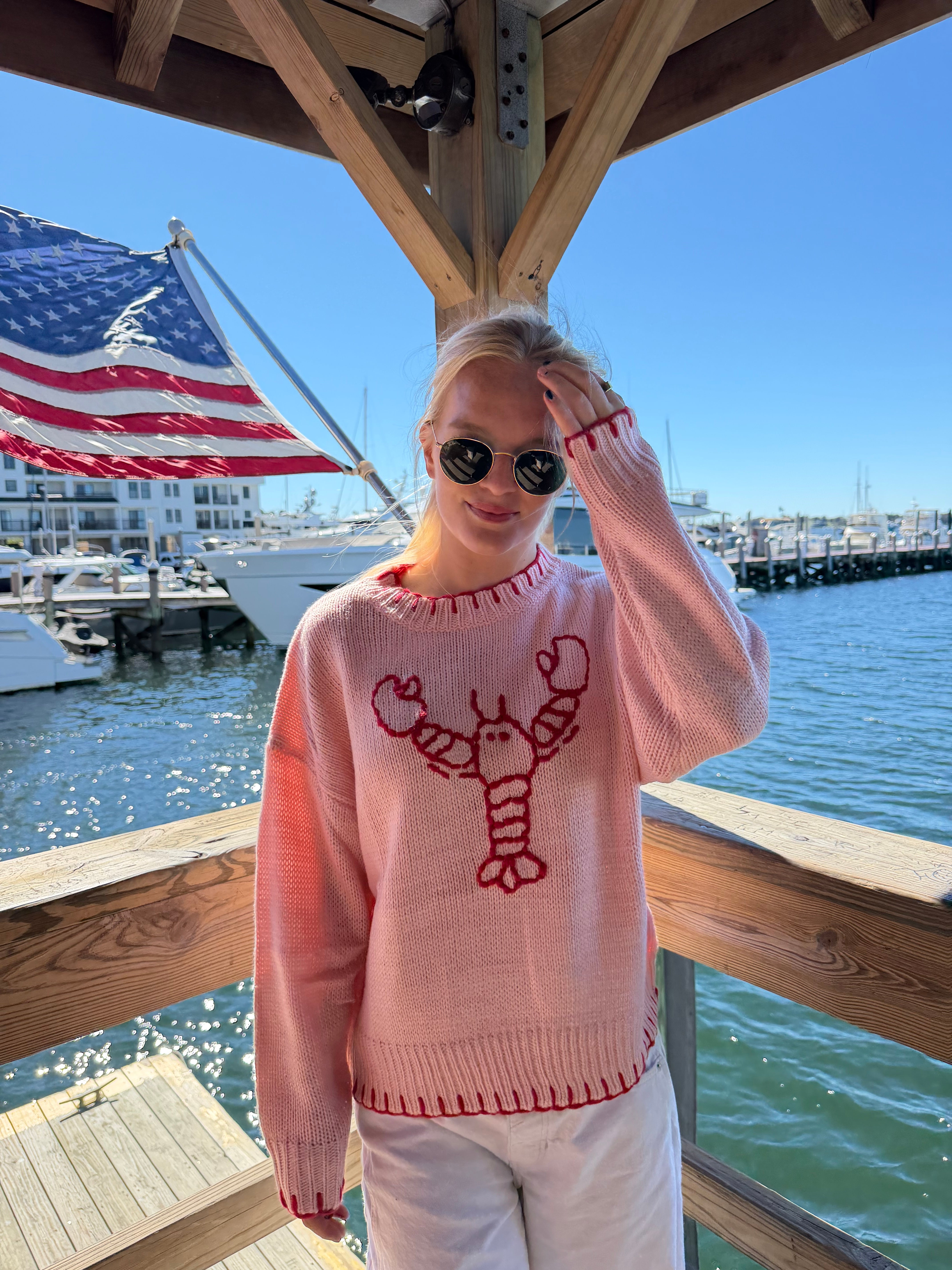 Pink Lobster Sweater