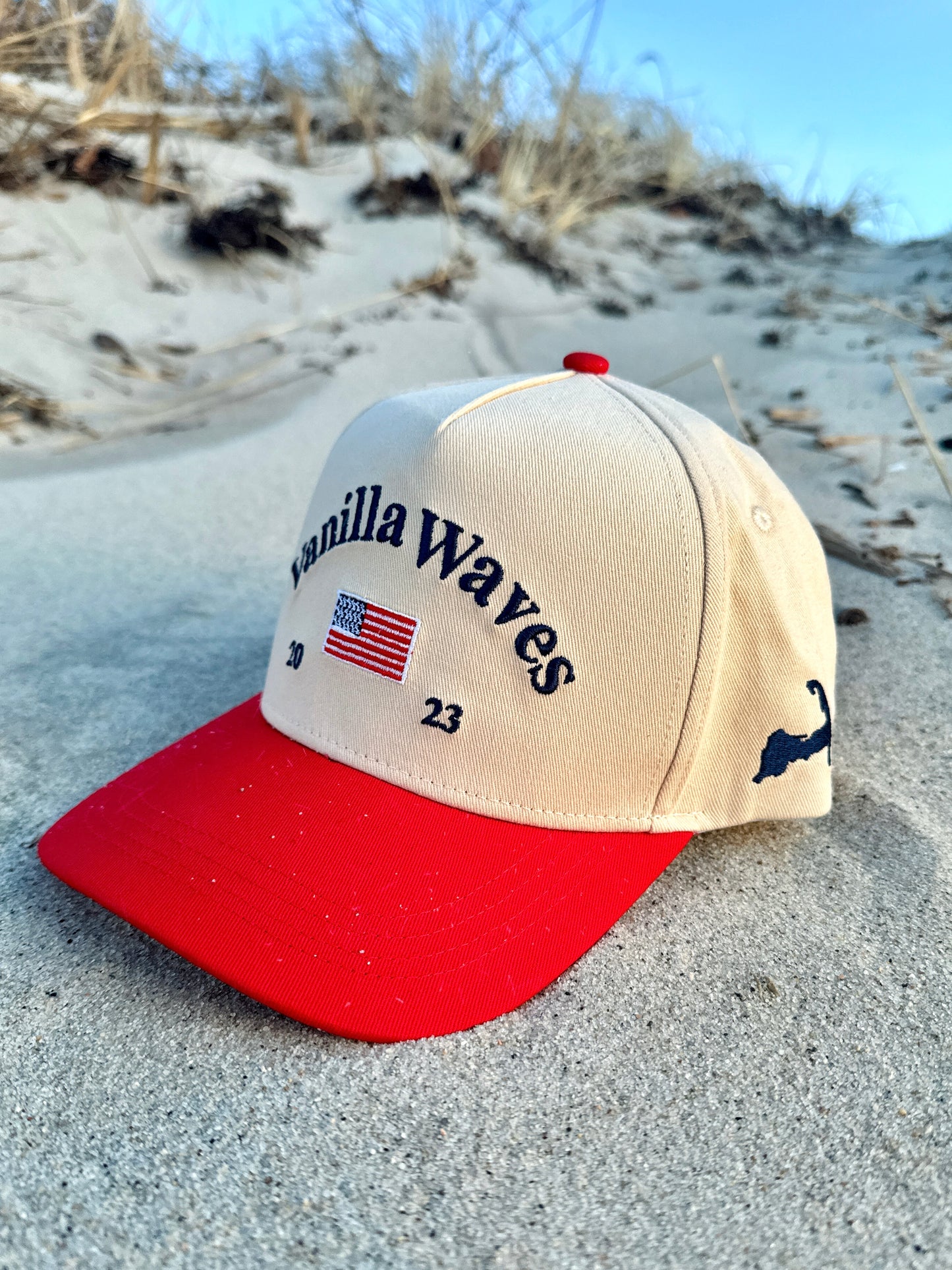 Vanilla Waves Classic Trucker Hat- Red