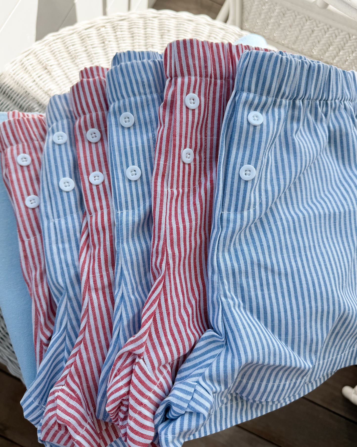 Red and White Striped Boxer Shorts
