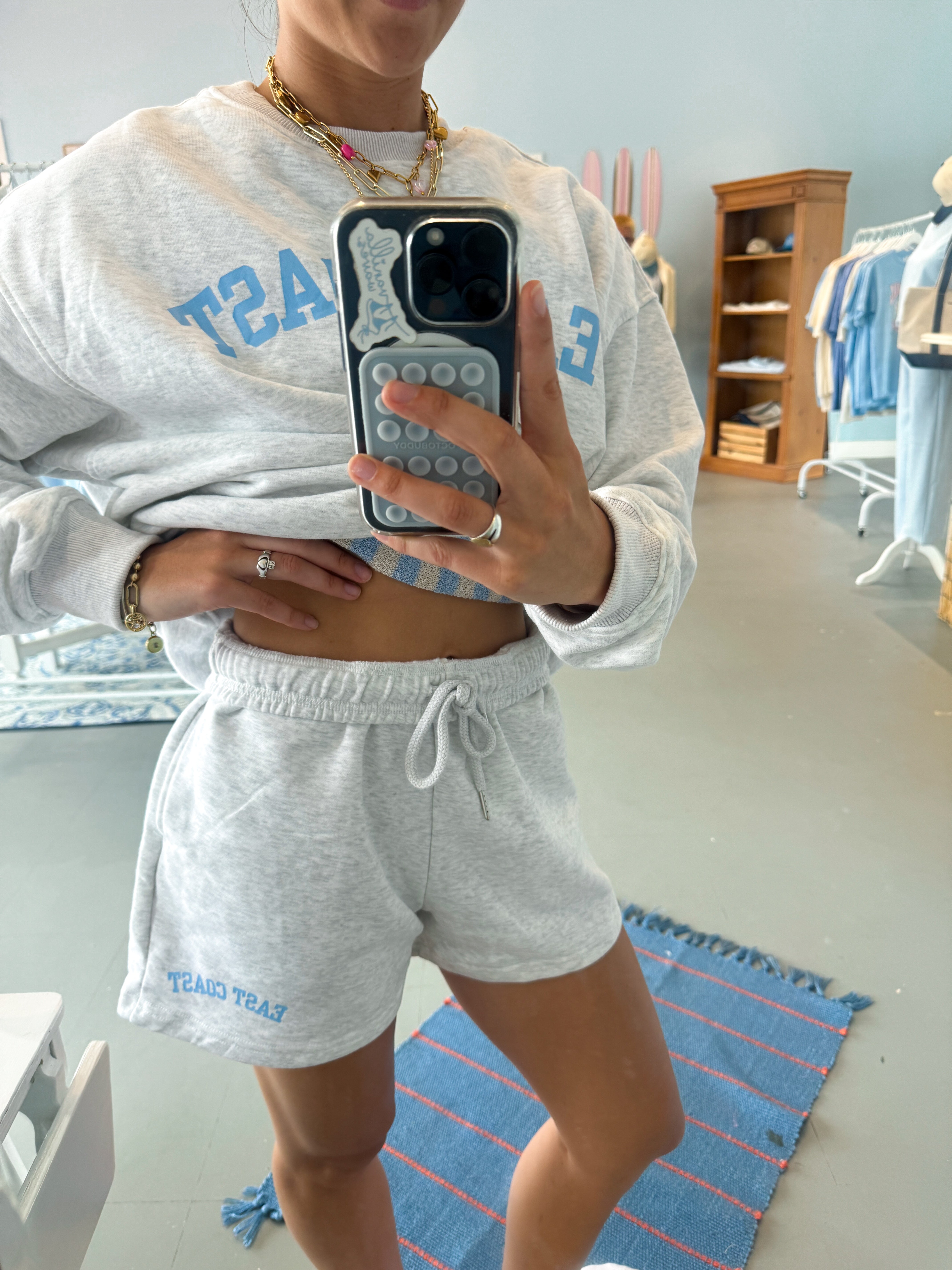 (Online) East Coast Crewneck- Light Grey