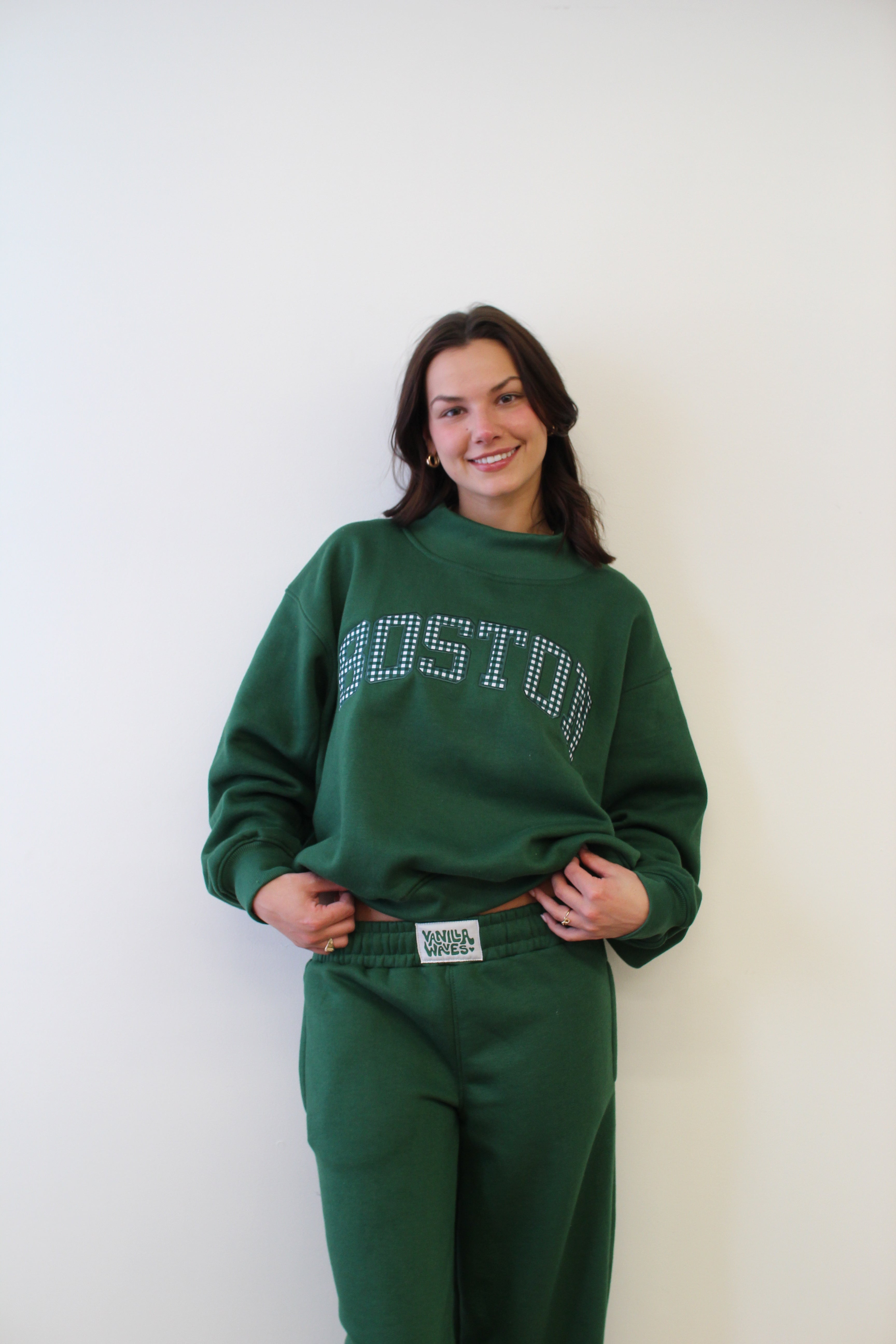 Boston Mockneck- Evergreen – Vanilla Waves Lifestyle Store